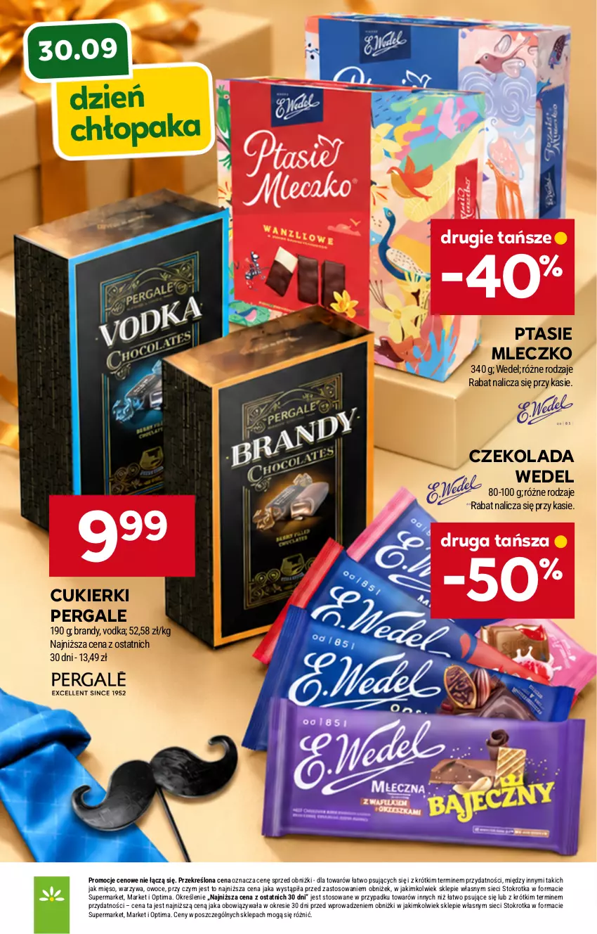 Gazetka promocyjna Stokrotka - Supermarket - ważna 24.09 do 30.09.2026 - strona 10 - produkty: Brandy, Cukier, Cukierki, Czekolada, Mięso, Mleczko, Optima, Owoce, Ptasie mleczko, Warzywa