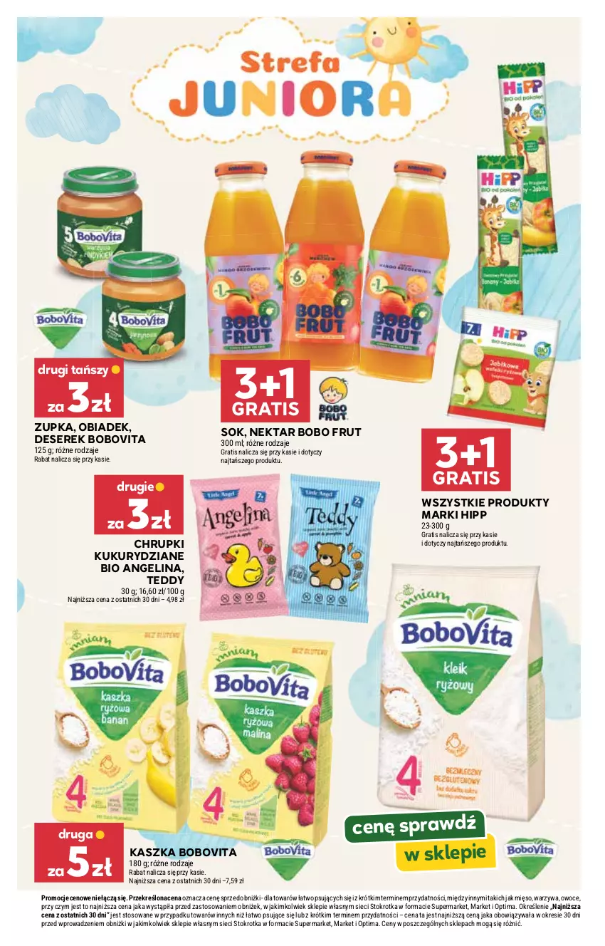Gazetka promocyjna Stokrotka - Supermarket - ważna 24.09 do 30.09.2026 - strona 38 - produkty: BoboVita, Chrupki, Deser, Gra, HiPP, Mięso, Nektar, Optima, Owoce, Ser, Serek, Sok, Warzywa