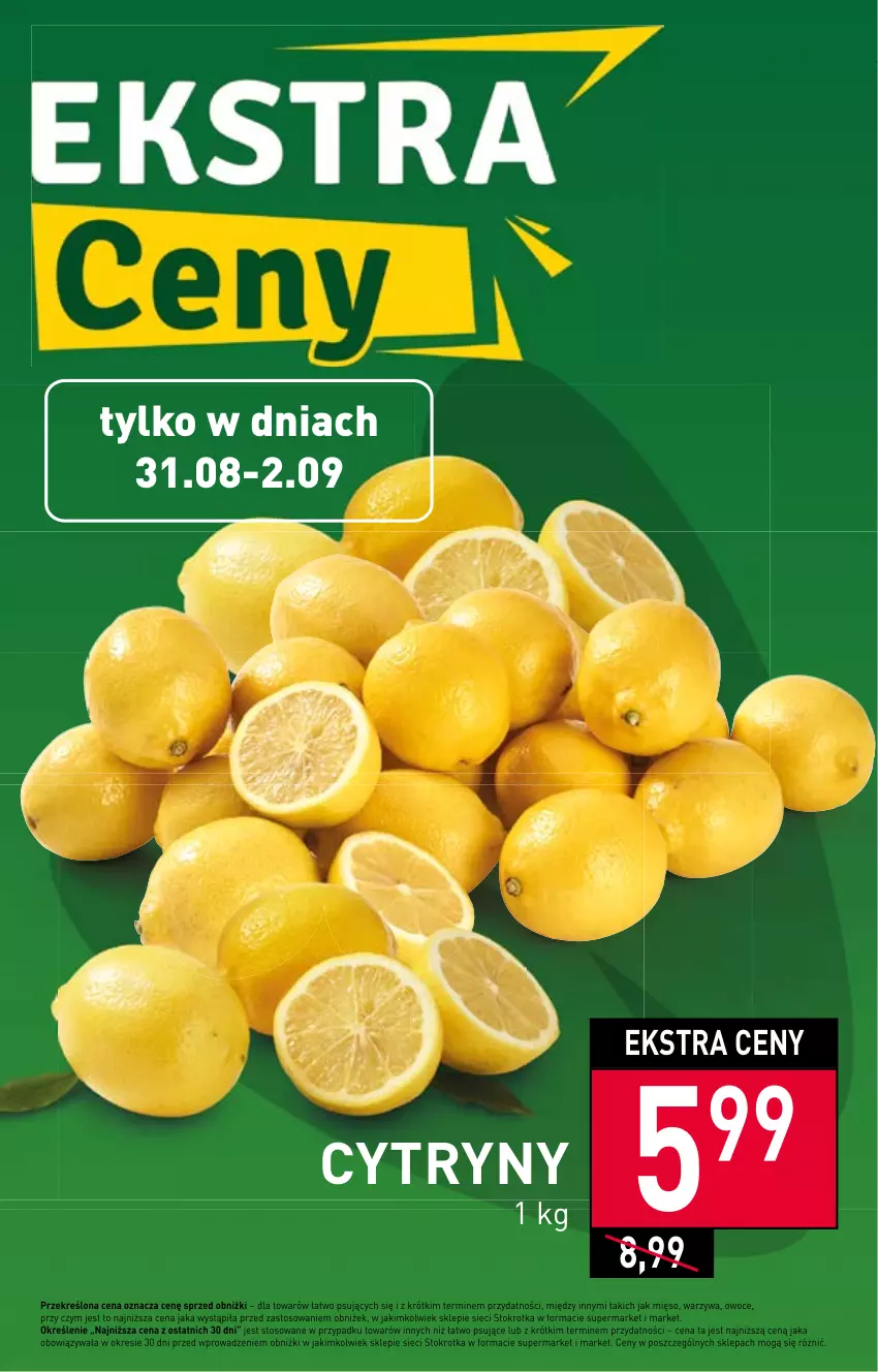 Gazetka promocyjna Stokrotka - Market - ważna 31.08 do 06.09.2023 - strona 3 - produkty: Cytryny