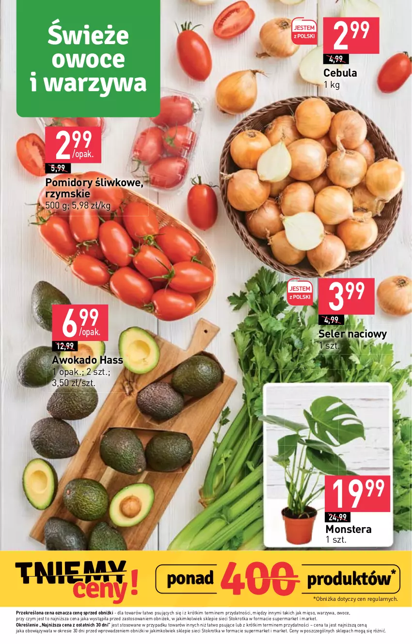 Gazetka promocyjna Stokrotka - Market - ważna 31.08 do 06.09.2023 - strona 7 - produkty: Cebula, Mięso, Owoce, Pomidory, Seler naciowy, Tera, Warzywa