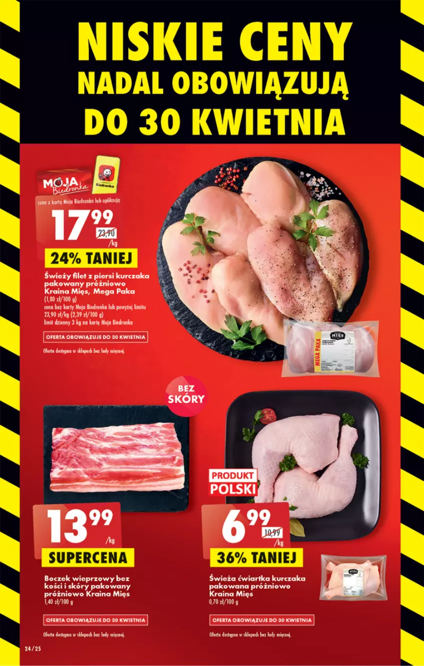 Gazetka promocyjna Biedronka - ważna 24.04 do 29.04.2023 - strona 24 - produkty: Boczek, Boczek wieprzowy, Filet z piersi kurczaka, Kurczak, Lody