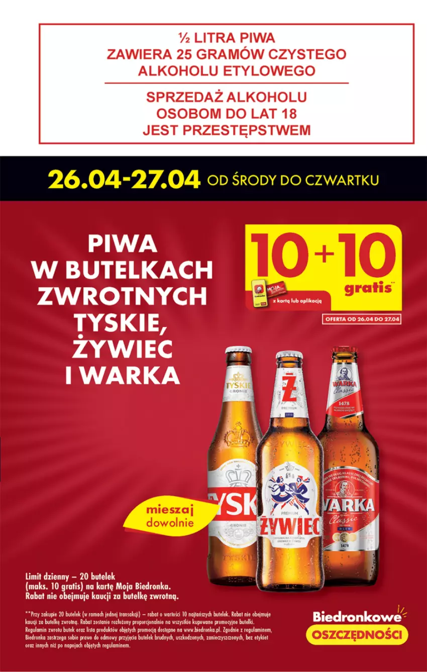 Gazetka promocyjna Biedronka - ważna 24.04 do 29.04.2023 - strona 7 - produkty: Gra, Piwa, Rama, Warka