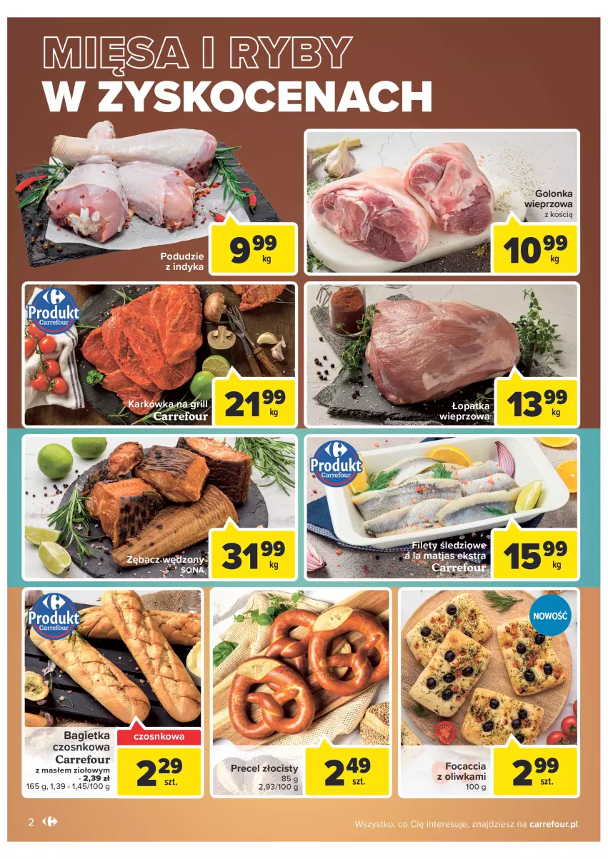 Gazetka promocyjna Carrefour - Gazetka Market Targ świeżości - ważna 07.06 do 13.06.2022 - strona 2 - produkty: Bagietka, Bagietka czosnkowa, Focaccia, Koc