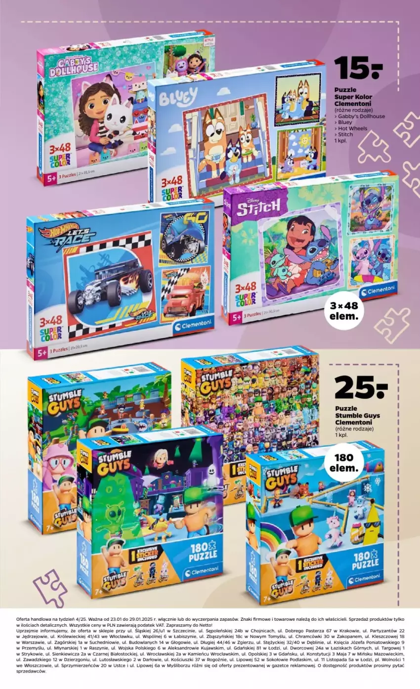 Gazetka promocyjna Netto - ważna 23.01 do 29.01.2025 - strona 10 - produkty: Fa, Hot Wheels, Kujawski, Podlaski, Puzzle, Sok, Stock, Top