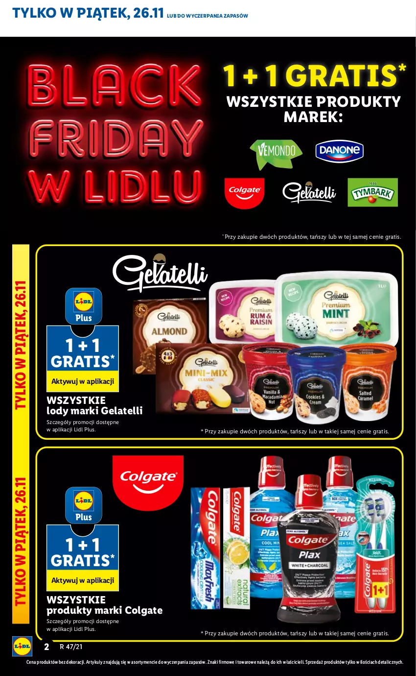 Gazetka promocyjna Lidl - GAZETKA OD 25.11 DO 28.11 - ważna 25.11 do 28.11.2021 - strona 2 - produkty: Colgate, Gra, LG, Lody