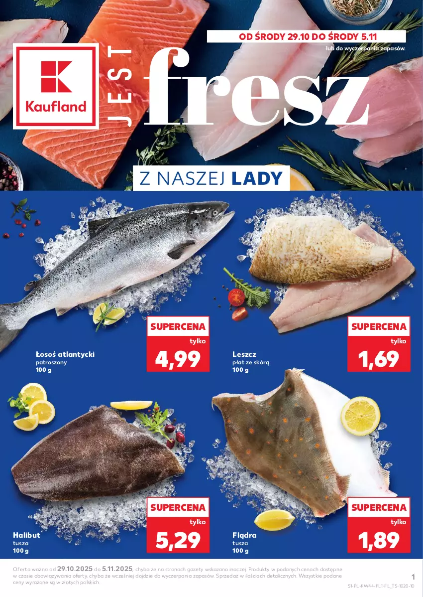 Gazetka promocyjna Kaufland - Kaufland - ważna 29.10 do 05.11.2025 - strona 1 - produkty: Halibut, Tusz