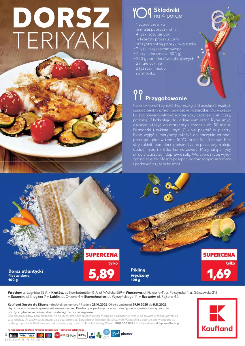 Gazetka promocyjna Kaufland - Kaufland - ważna 29.10 do 05.11.2025 - strona 2 - produkty: Czosnek, Dorsz, Fa, Miód, Olej, Orka, Piec, Pomidorki, Por, Ryż, Sezam, Sól, Sos, Talerz, Wagi, Warzywa
