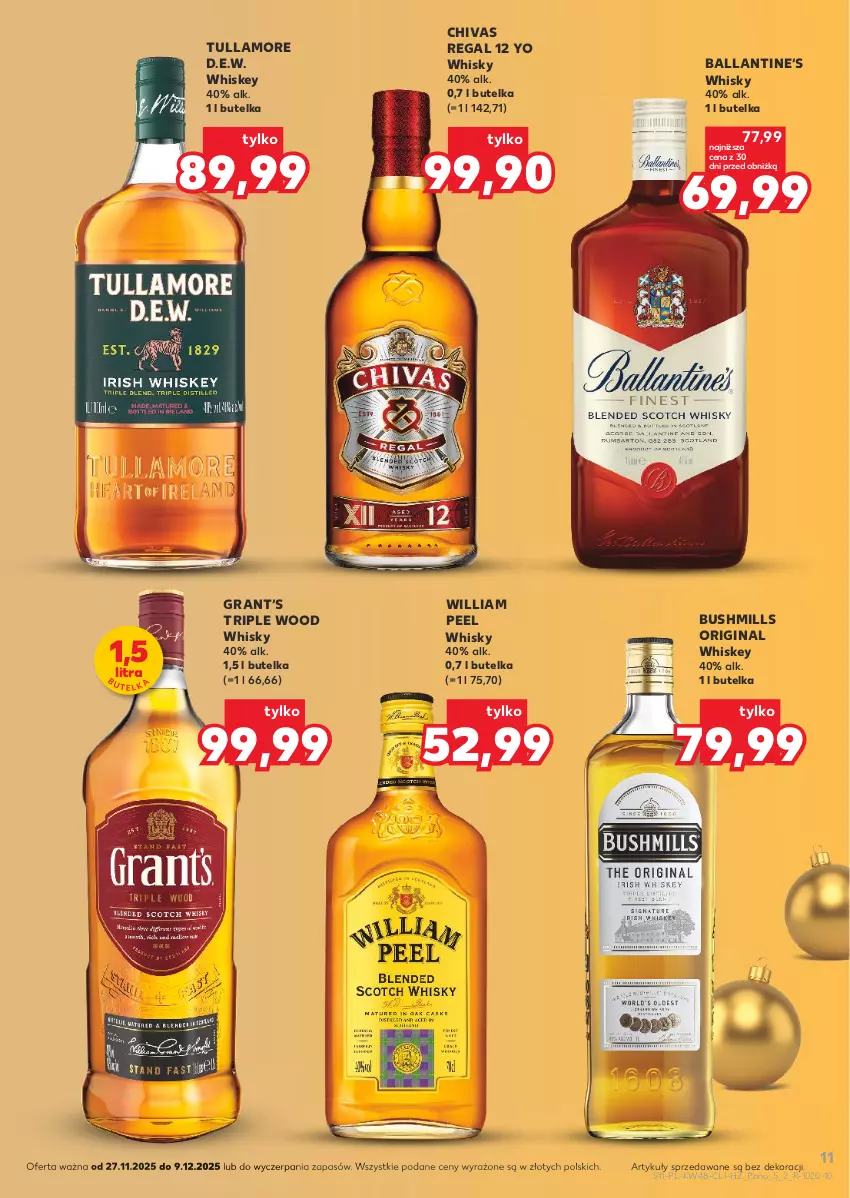 Gazetka promocyjna Kaufland - Barek Kauflandu - ważna 27.11 do 09.12.2025 - strona 11 - produkty: Bushmills, Gin, Gra, Whiskey, Whisky