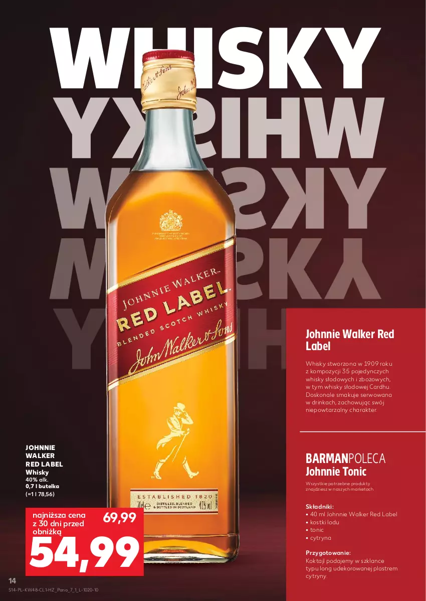 Gazetka promocyjna Kaufland - Barek Kauflandu - ważna 27.11 do 09.12.2025 - strona 14 - produkty: Cytryny, Inka, Johnnie Walker, Ser, Whisky
