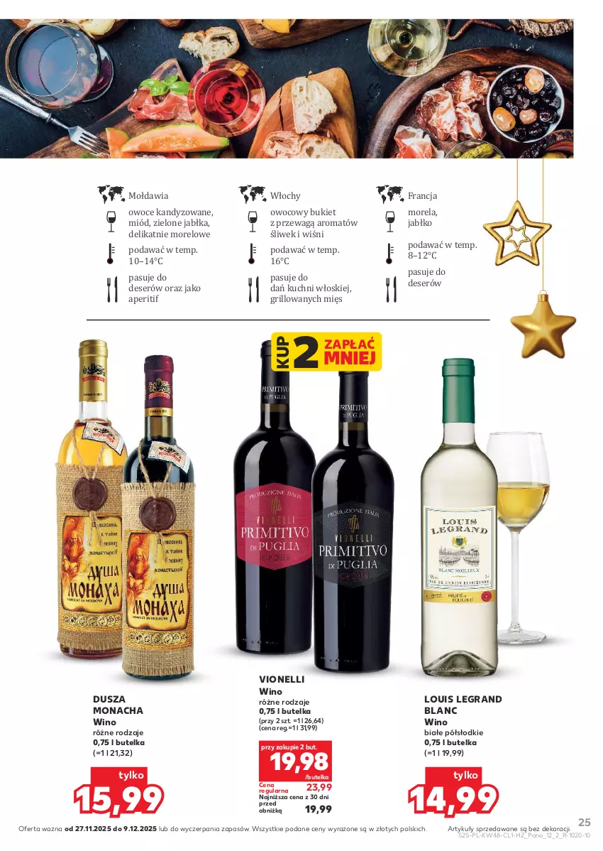 Gazetka promocyjna Kaufland - Barek Kauflandu - ważna 27.11 do 09.12.2025 - strona 25 - produkty: Bukiet, Deser, Gra, Grill, Jabłka, Miód, Morela, Owoce, Ser, Wino, Wino białe