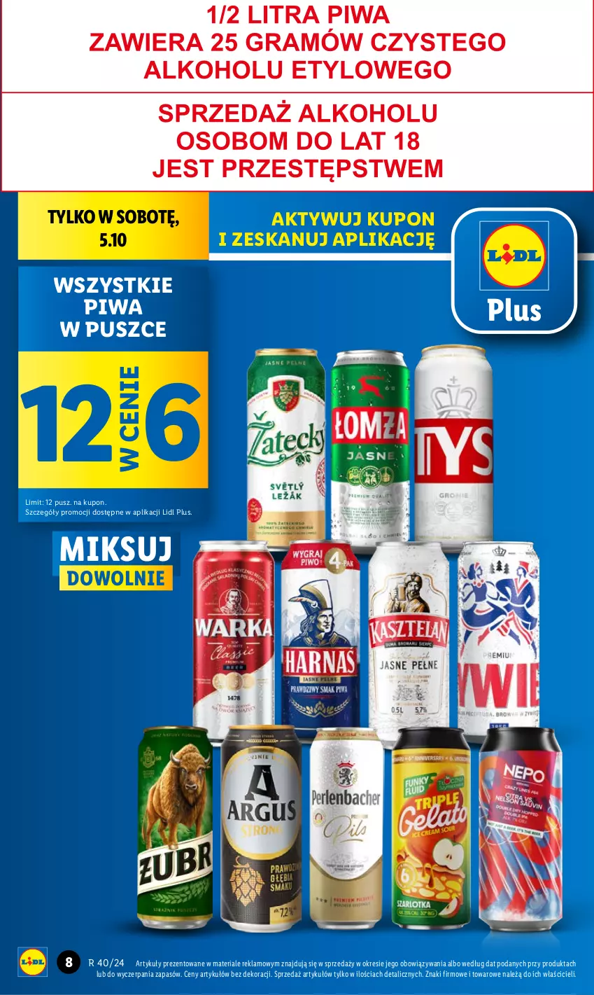 Gazetka promocyjna Lidl - GAZETKA - ważna 03.10 do 05.10.2024 - strona 10 - produkty: Piwa