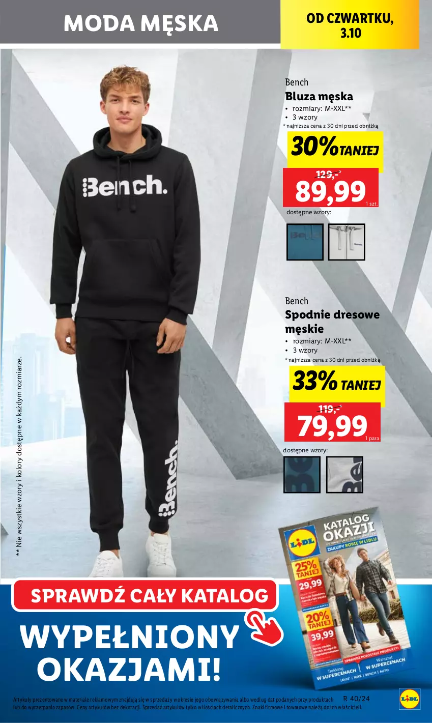 Gazetka promocyjna Lidl - GAZETKA - ważna 03.10 do 05.10.2024 - strona 19 - produkty: Bluza, Dres, Moda, Spodnie, Spodnie dresowe