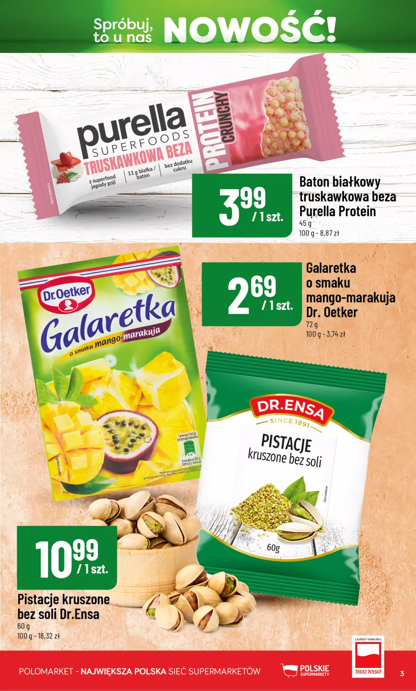 Gazetka promocyjna PoloMarket - Katalog Nowości - ważna 18.06 do 31.08.2026 - strona 3 - produkty: Baton, Dr. Oetker, Gala, Galaretka, Mango, Pistacje, Pur