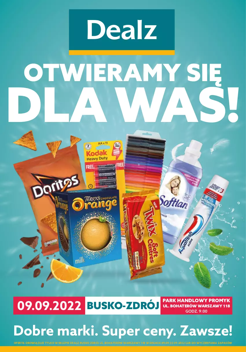 Gazetka promocyjna Dealz - WIELKIE OTWARCIE 09.09.2022 🥳Busko-Zdrój, Park Handlowy Promyk - ważna 09.09 do 23.09.2022 - strona 1