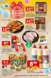 Gazetka promocyjna Auchan - Te URODZINY są NAJ Supermarket - Gazetka - ważna od 07.05 do 07.05.2025 - strona 7 - produkty: Mozzarella, Kurczak, Majonez, Pierogi, Cheddar, Sos, Sok, Ser, Mus, Sokołów, Winiary, Cars, Sos czosnkowy, Boczek, Grill, Olewnik, Musztarda, Fa