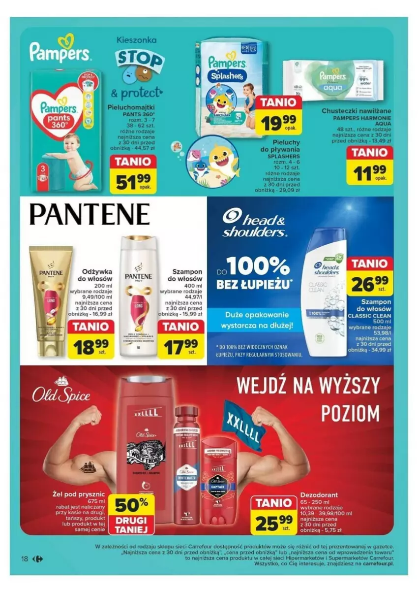 Gazetka promocyjna Carrefour - ważna 11.06 do 15.06.2024 - strona 15 - produkty: Chusteczki, Dezodorant, Odżywka, Pampers, Szampon