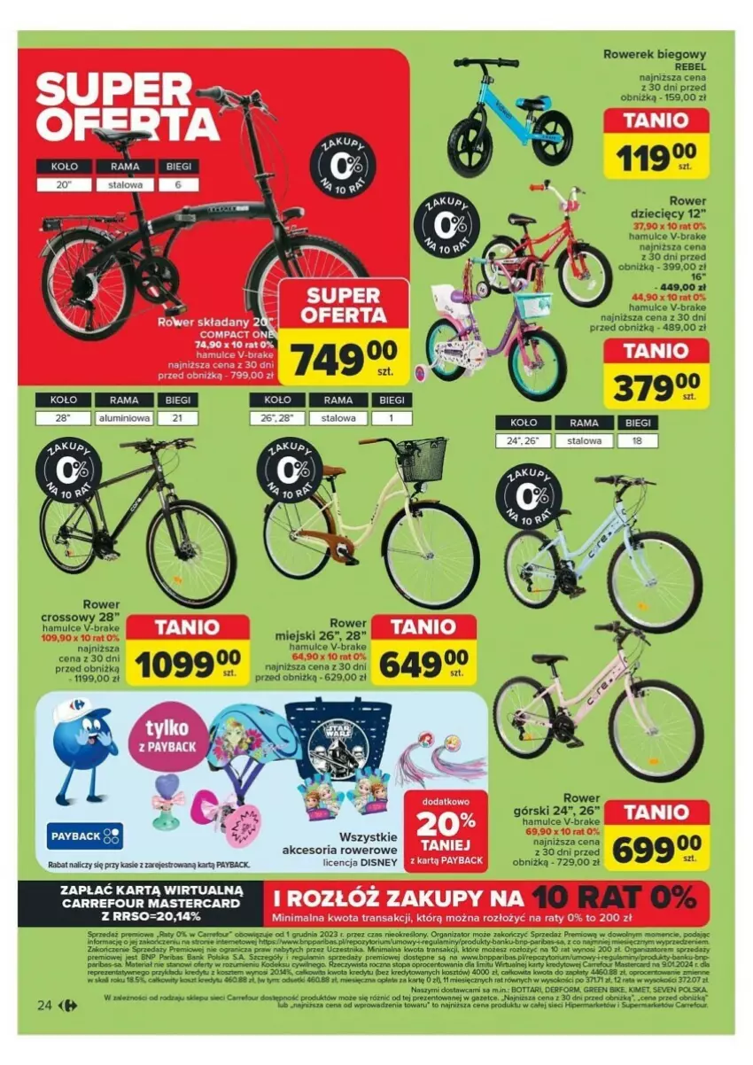 Gazetka promocyjna Carrefour - ważna 11.06 do 15.06.2024 - strona 21 - produkty: Dzieci, Gra, Kosz, Rower, Rowerek, Sok, Top, Tran