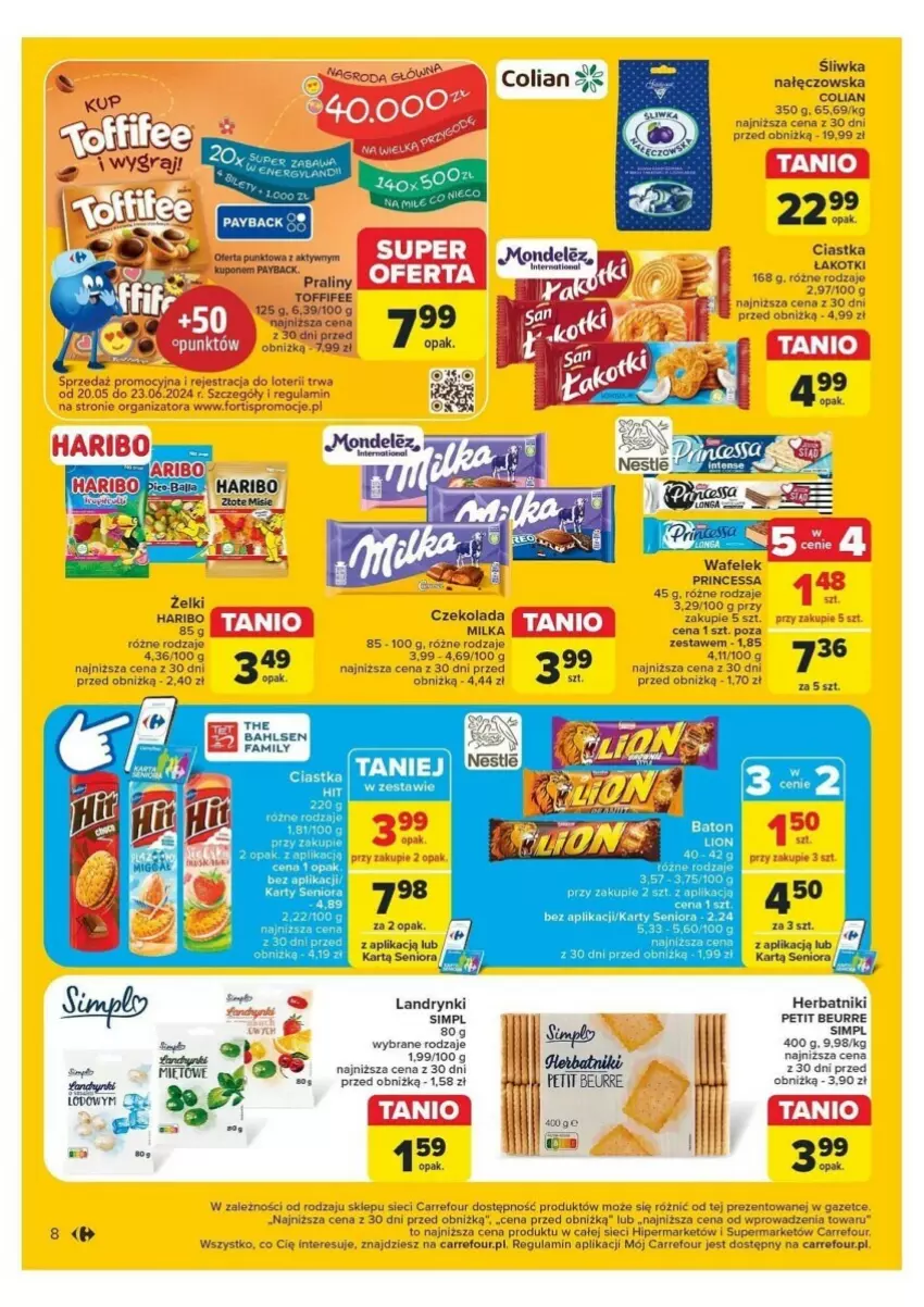 Gazetka promocyjna Carrefour - ważna 11.06 do 15.06.2024 - strona 4 - produkty: Ciastka, Czekolada, Fa, Haribo, Herbatniki, Princessa, Wafelek