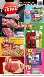 Gazetka promocyjna Topaz - Gazetka - Gazetka - ważna od 30.11 do 30.11.2022 - strona 1 - produkty: Karkówka wieprzowa, Coca-Cola, Dr. Oetker, Sałat, Pizza, Fanta, Waga, Sprite, Masło, Napój, Fa