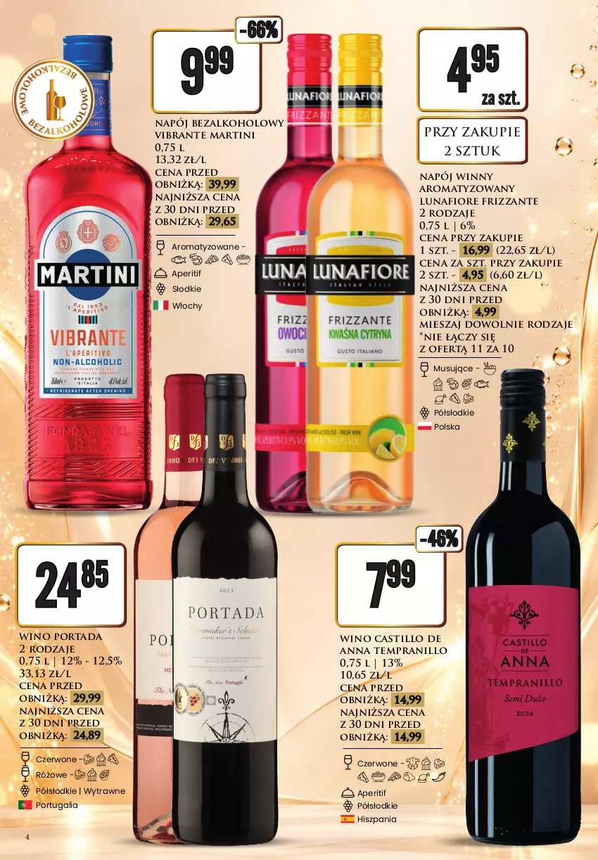 Gazetka promocyjna Dino - Oferta alkoholowa - ważna 02.10 do 03.10.2026 - strona 4 - produkty: Martini, Mus, Napój, Napój bezalkoholowy, Por, Portada, Wino