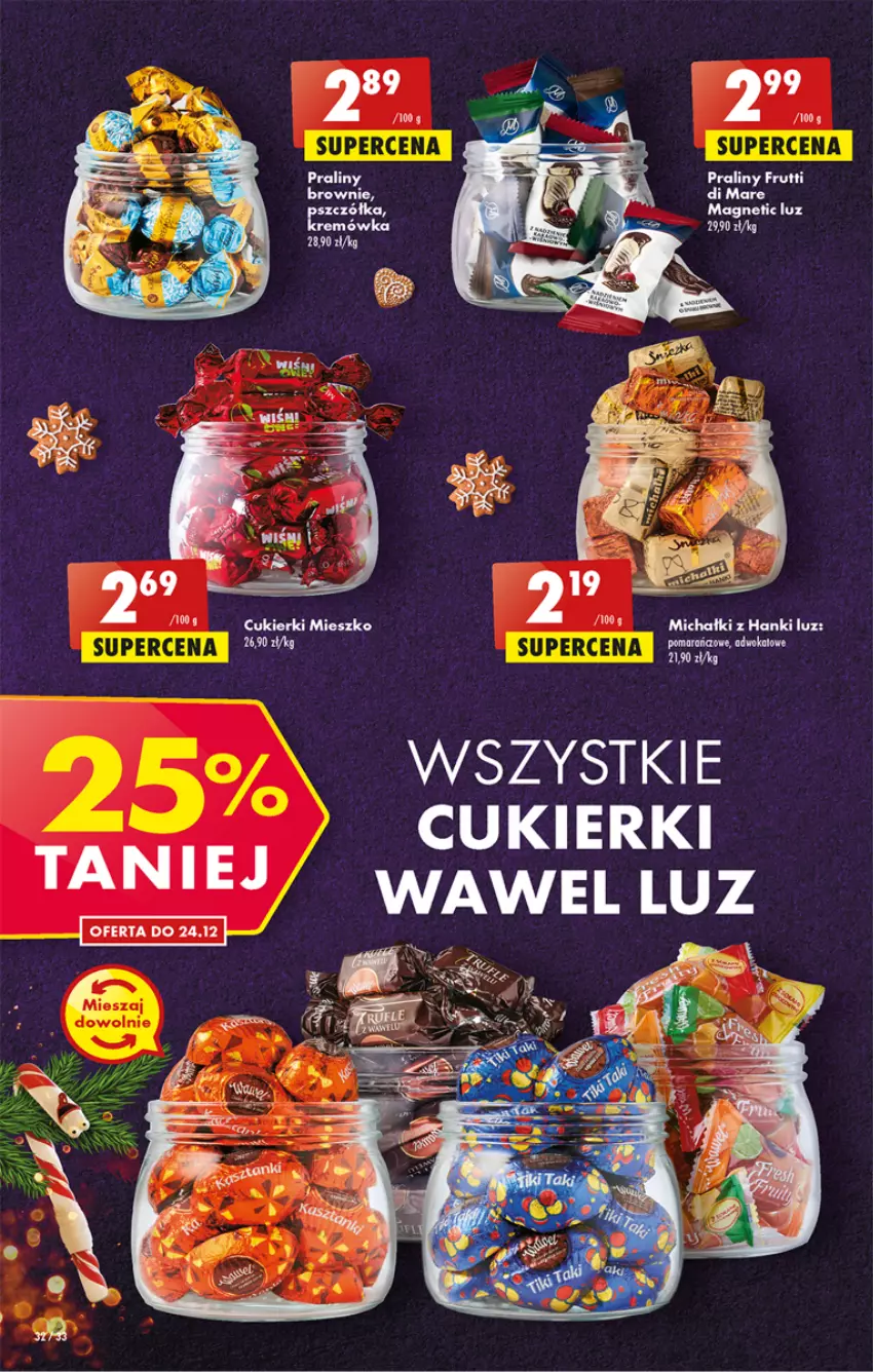 Gazetka promocyjna Biedronka - Gazetka - Biedronka.pl - ważna 22.12 do 28.12.2022 - strona 32 - produkty: Cukier, Cukierki, Praliny, Wawel