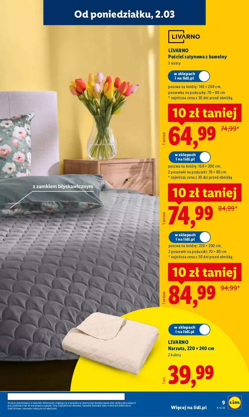 Gazetka promocyjna Lidl - Oferta ważna od 2.03 - ważna 02.03 do 07.03.2026 - strona 11 - produkty: Ivar, Narzuta, Pościel, Poszewka