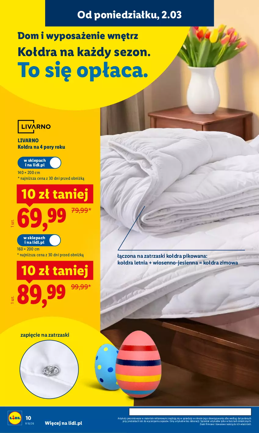 Gazetka promocyjna Lidl - Oferta ważna od 2.03 - ważna 02.03 do 07.03.2026 - strona 12 - produkty: Ivar, Kołdra, Por