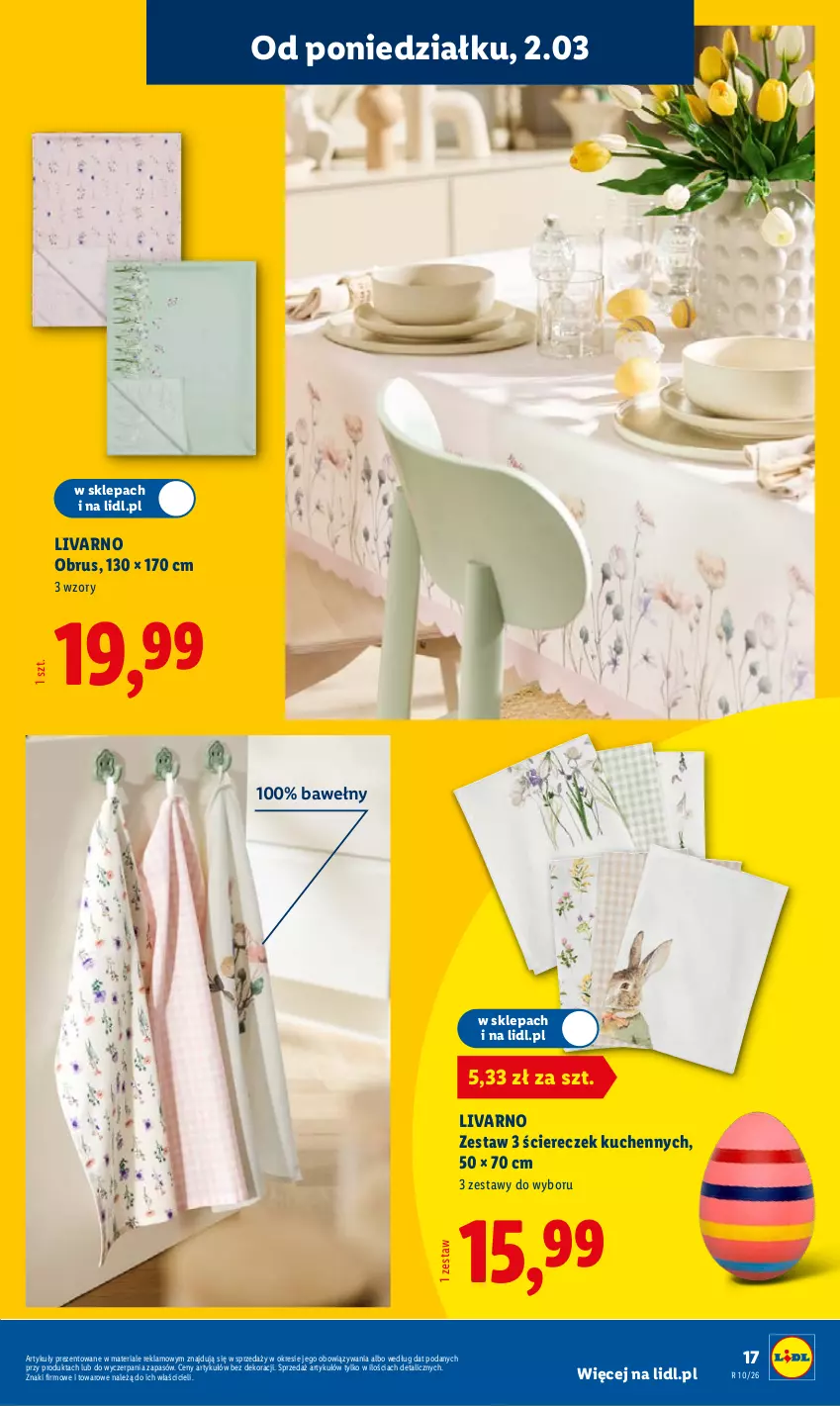 Gazetka promocyjna Lidl - Oferta ważna od 2.03 - ważna 02.03 do 07.03.2026 - strona 19 - produkty: Ivar, Obrus