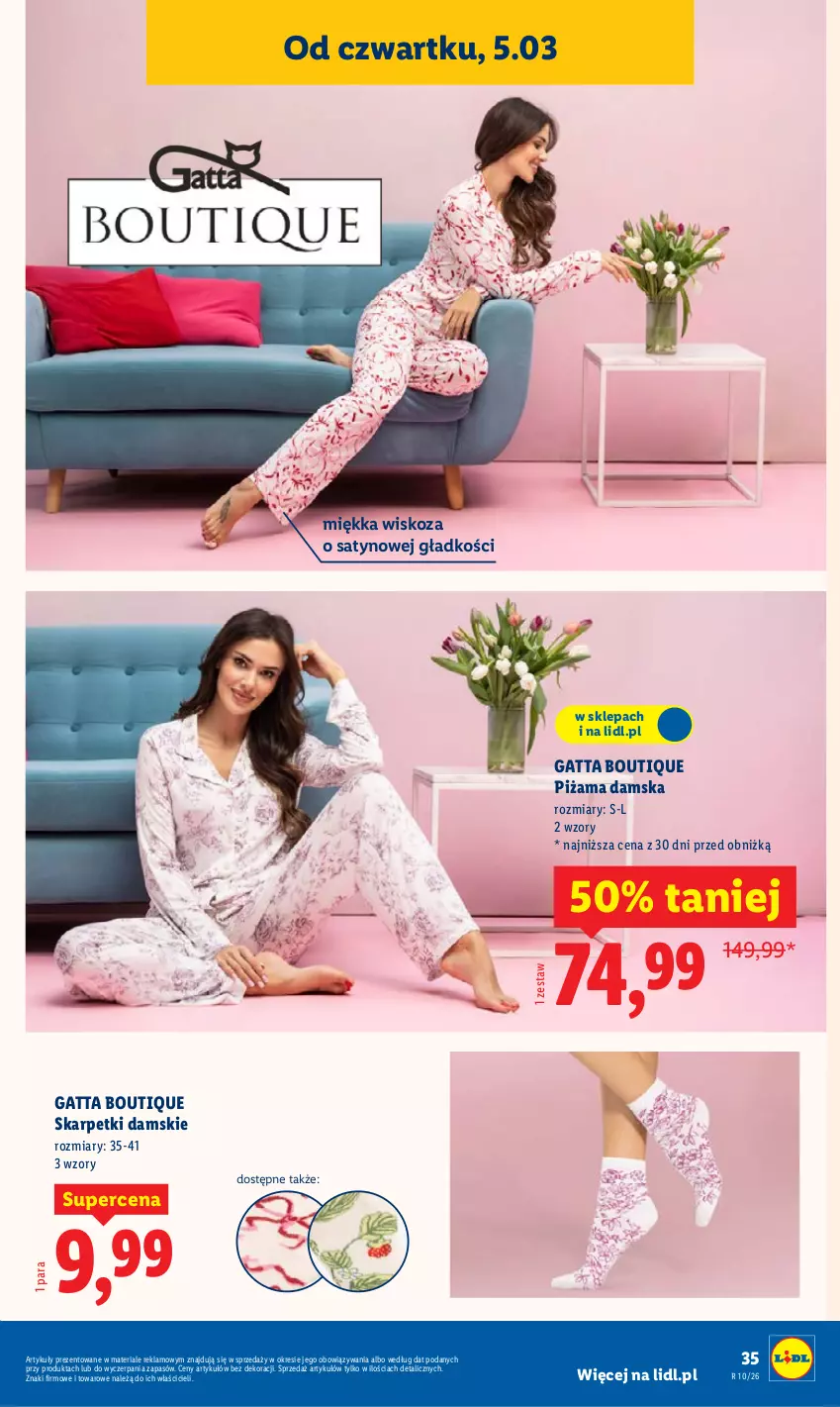 Gazetka promocyjna Lidl - Oferta ważna od 2.03 - ważna 02.03 do 07.03.2026 - strona 41 - produkty: Gatta, Karp, Piżama, Skarpetki