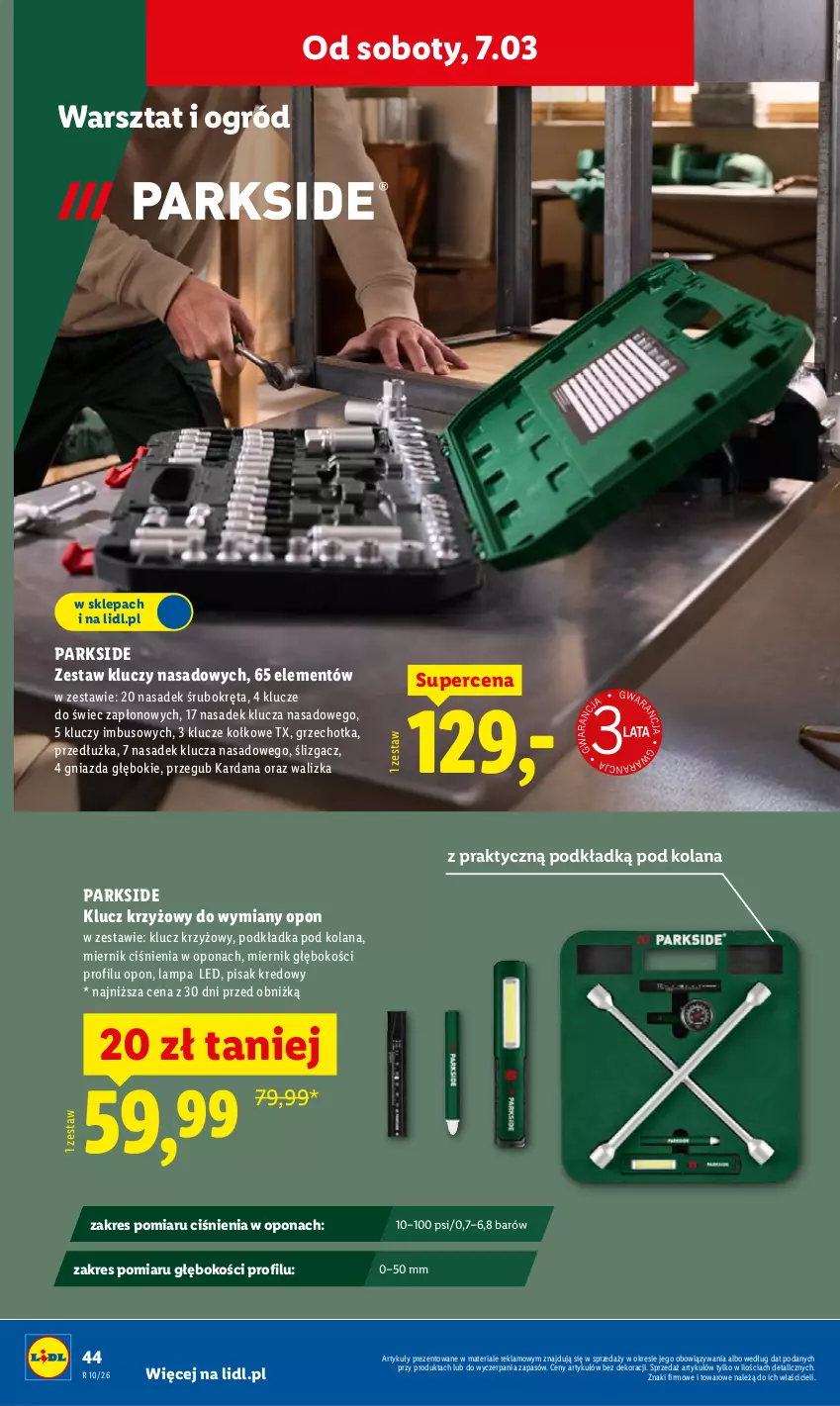 Gazetka promocyjna Lidl - Oferta ważna od 2.03 - ważna 02.03 do 07.03.2026 - strona 50 - produkty: Lampa, Lampa LED, LANA, Ogród, Parkside, Podkład, Podkładka, Walizka, Zestaw kluczy, Zestaw kluczy nasadowych