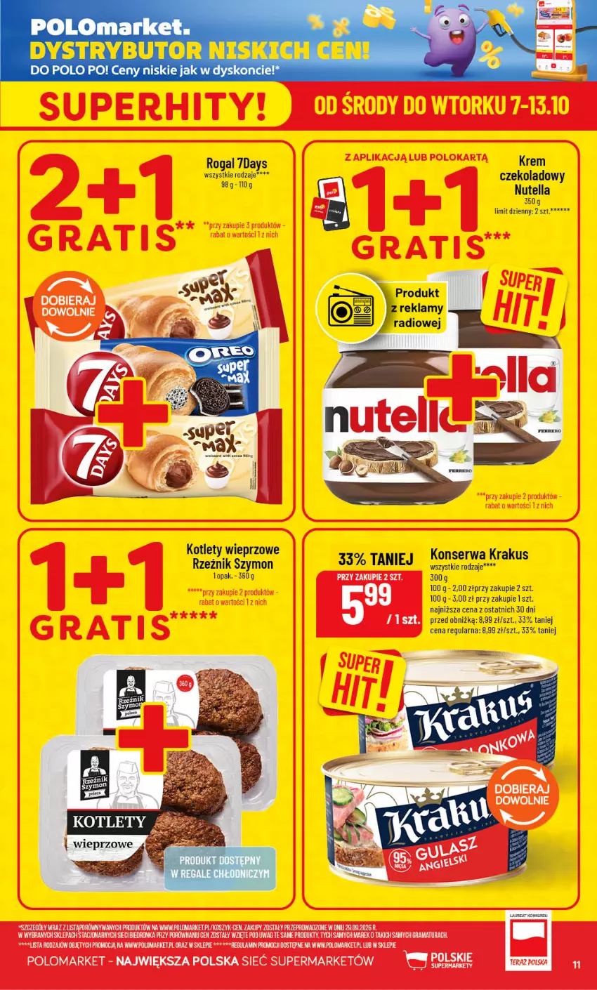 Gazetka promocyjna PoloMarket - Gazetka POLOmarket - ważna 07.10 do 13.10.2026 - strona 11 - produkty: Kotlet, Nutella, Rogal