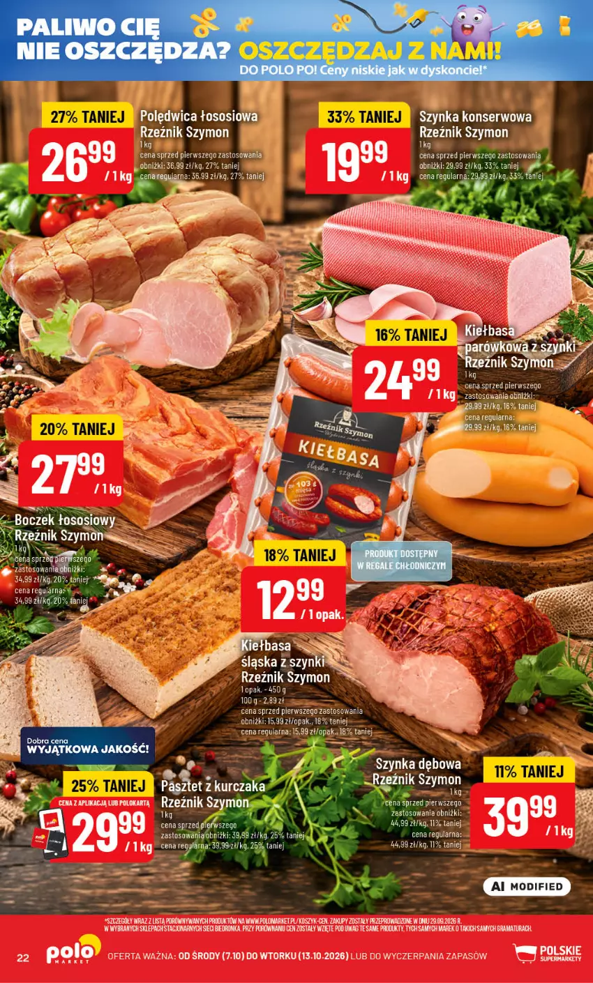 Gazetka promocyjna PoloMarket - Gazetka POLOmarket - ważna 07.10 do 13.10.2026 - strona 22 - produkty: Fa, Gra, Kosz, Kurczak, Pasztet, Polędwica, Por, Rama, Ser, Sos, Szynka