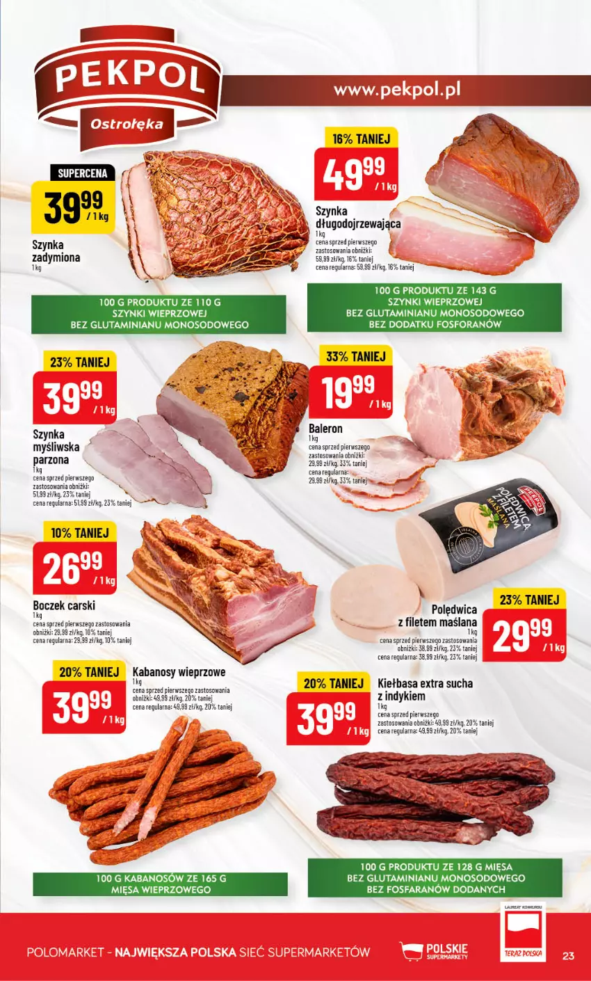 Gazetka promocyjna PoloMarket - Gazetka POLOmarket - ważna 07.10 do 13.10.2026 - strona 23 - produkty: Boczek, Cars, Fa, Kabanos, Kiełbasa, LANA, Polędwica, Szynka