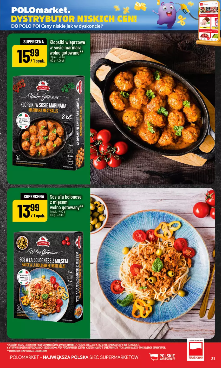 Gazetka promocyjna PoloMarket - Gazetka POLOmarket - ważna 07.10 do 13.10.2026 - strona 31 - produkty: Fa, Gra, Klopsiki, Kosz, Por, Rama, Sos