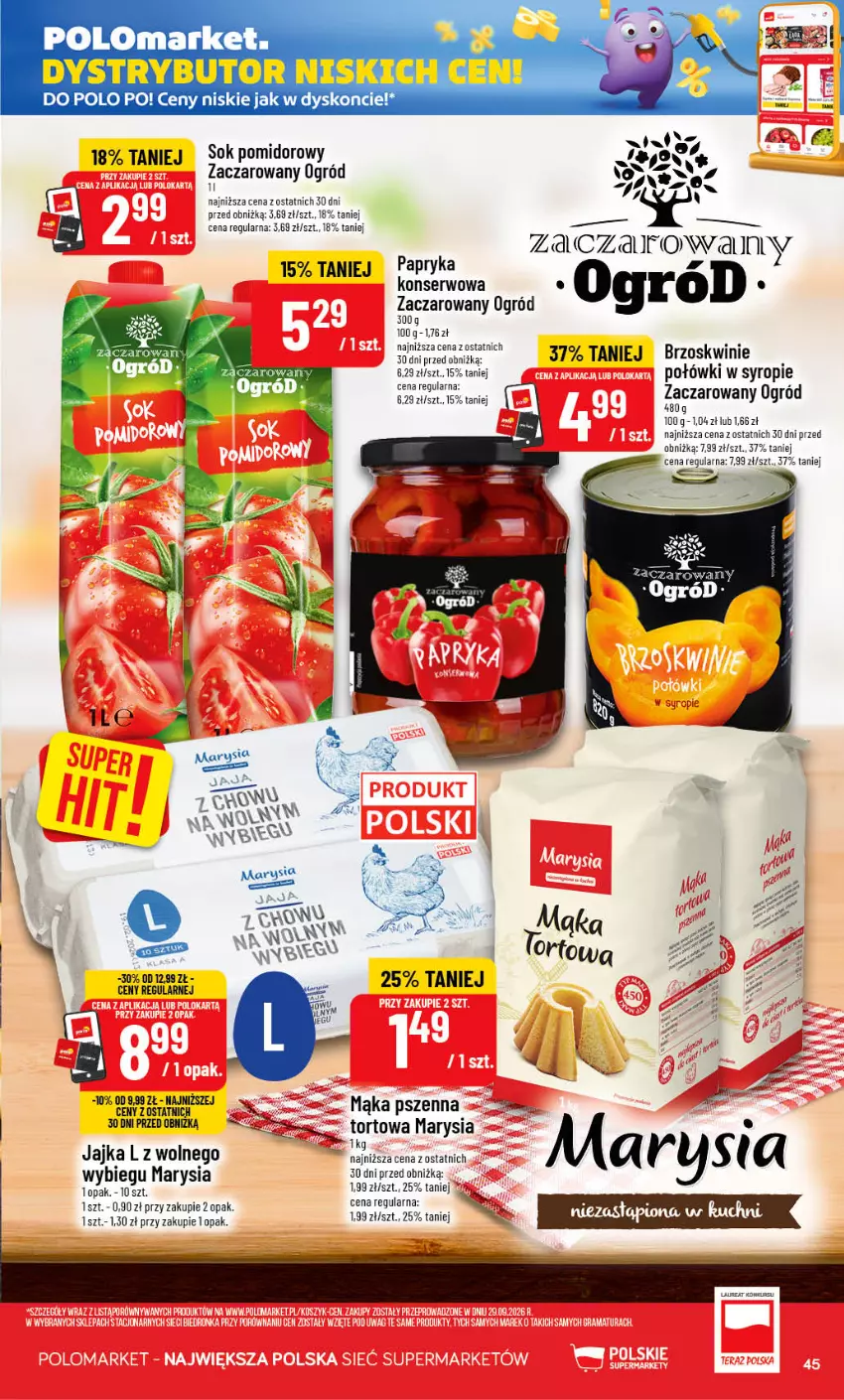 Gazetka promocyjna PoloMarket - Gazetka POLOmarket - ważna 07.10 do 13.10.2026 - strona 45 - produkty: Brzoskwinie, Ogród, Papryka, Ser, Sok, Sok pomidorowy, Syrop