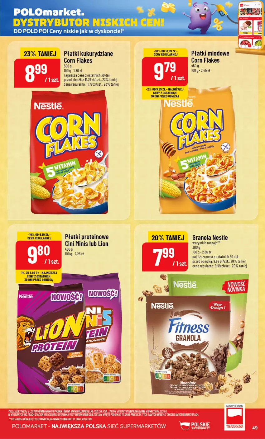 Gazetka promocyjna PoloMarket - Gazetka POLOmarket - ważna 07.10 do 13.10.2026 - strona 49 - produkty: Cini Minis, Corn flakes, Gra, Granola, Lion