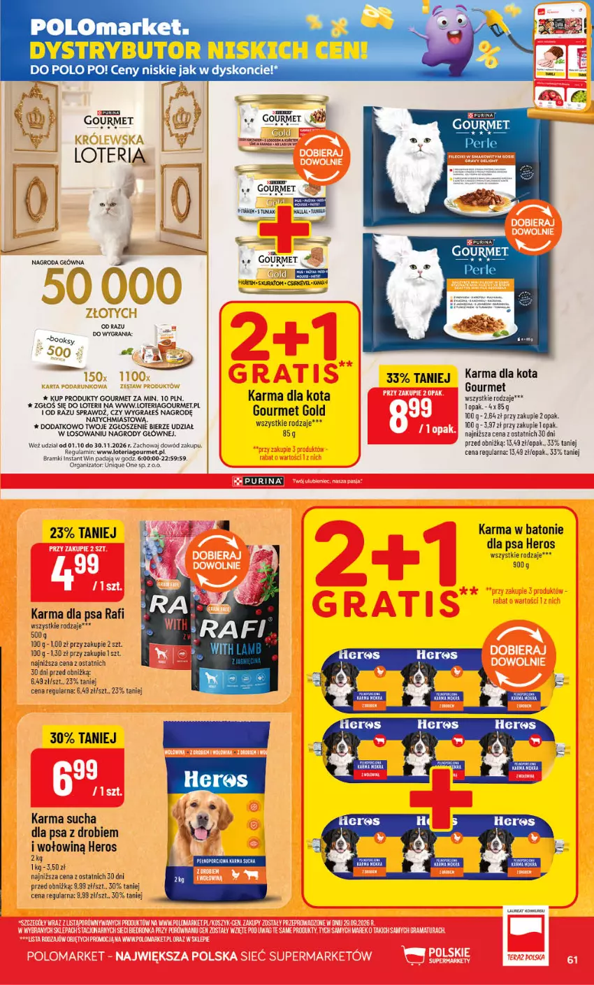 Gazetka promocyjna PoloMarket - Gazetka POLOmarket - ważna 07.10 do 13.10.2026 - strona 61 - produkty: Baton, Fa, Gourmet Gold, Gra, LG, Mokra karma