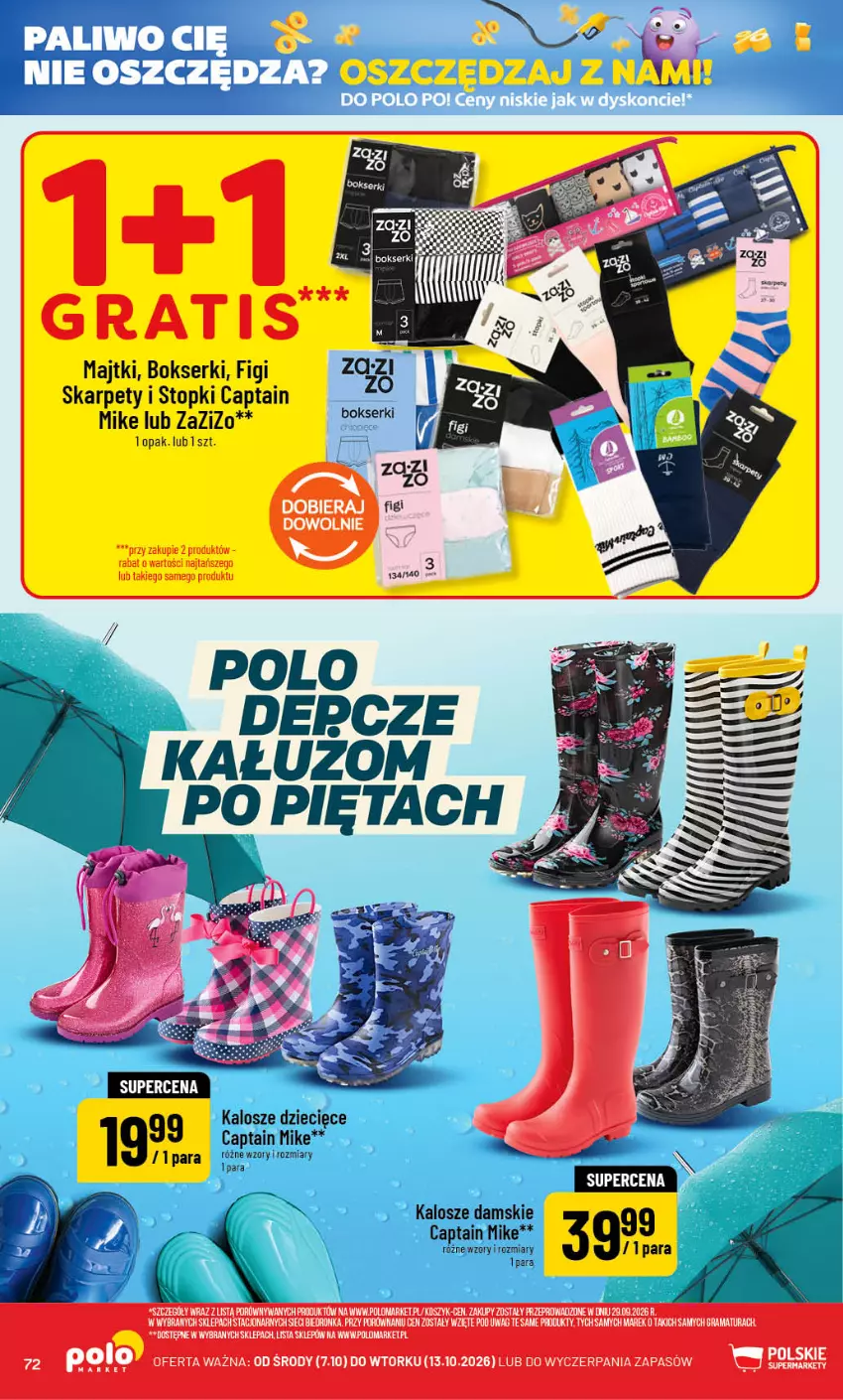 Gazetka promocyjna PoloMarket - Gazetka POLOmarket - ważna 07.10 do 13.10.2026 - strona 72 - produkty: Bokserki, Dzieci, Figi, Gra, Karp, Kosz, Majtki, Por, Rama, Ser, Top