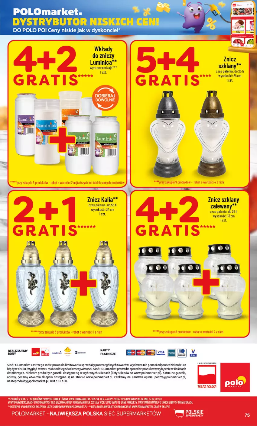 Gazetka promocyjna PoloMarket - Gazetka POLOmarket - ważna 07.10 do 13.10.2026 - strona 75 - produkty: Dres, Gra, Kosz, Laur, Por, Rama, Sok, Tera, Znicz