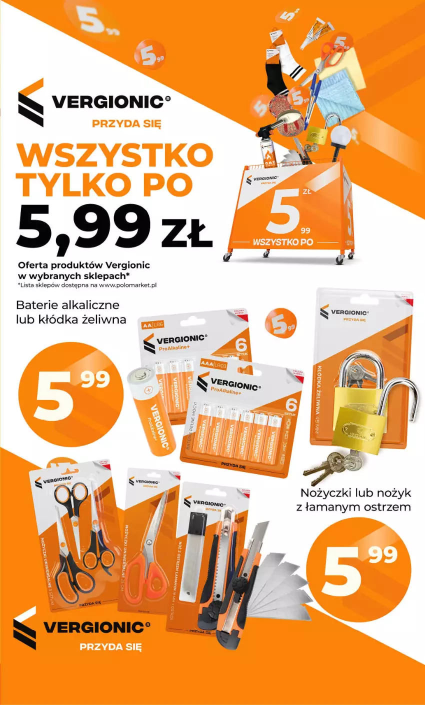 Gazetka promocyjna PoloMarket - Gazetka POLOmarket - ważna 07.10 do 13.10.2026 - strona 78 - produkty: Baterie alkaliczne, Kłódka, Noż, Nożyczki