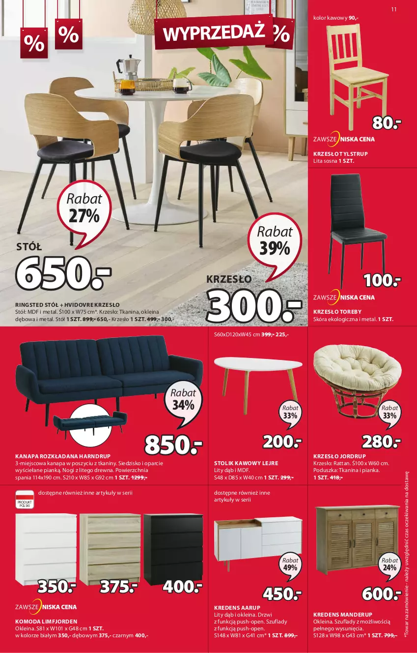 Gazetka promocyjna Jysk - Oferta tygodnia - ważna 16.06 do 29.06.2021 - strona 12 - produkty: Drzwi, Kanapa, Komoda, Kredens, Krzesło, Moda, Poduszka, Ser, Siedzisko, Sos, Stół, Stolik, Stolik kawowy