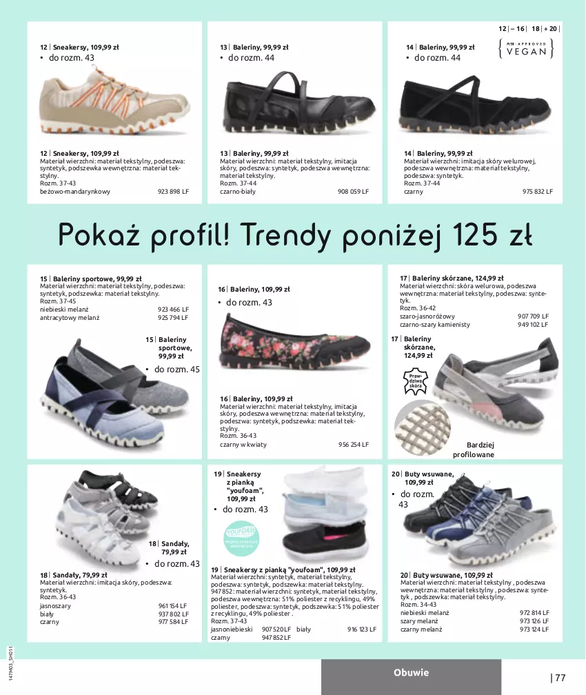 Gazetka promocyjna Bonprix - WIOSNA PEŁNA WZORÓW - ważna 21.03 do 21.09.2023 - strona 79 - produkty: Baleriny, Buty, Por, Sandał, Sneakersy, Sport