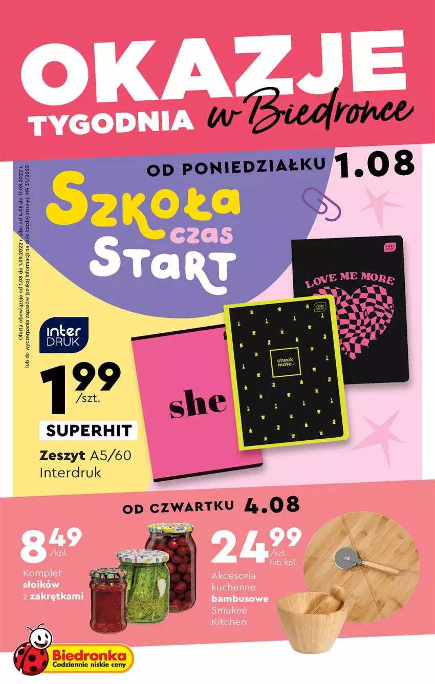 Gazetka promocyjna Biedronka - Okazje tygodnia - ważna 01.08 do 01.09.2022 - strona 1