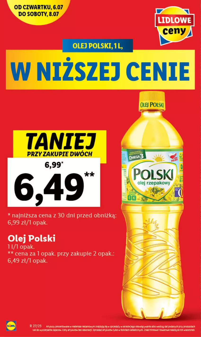 Gazetka promocyjna Lidl - GAZETKA - ważna 06.07 do 08.07.2023 - strona 14 - produkty: Olej