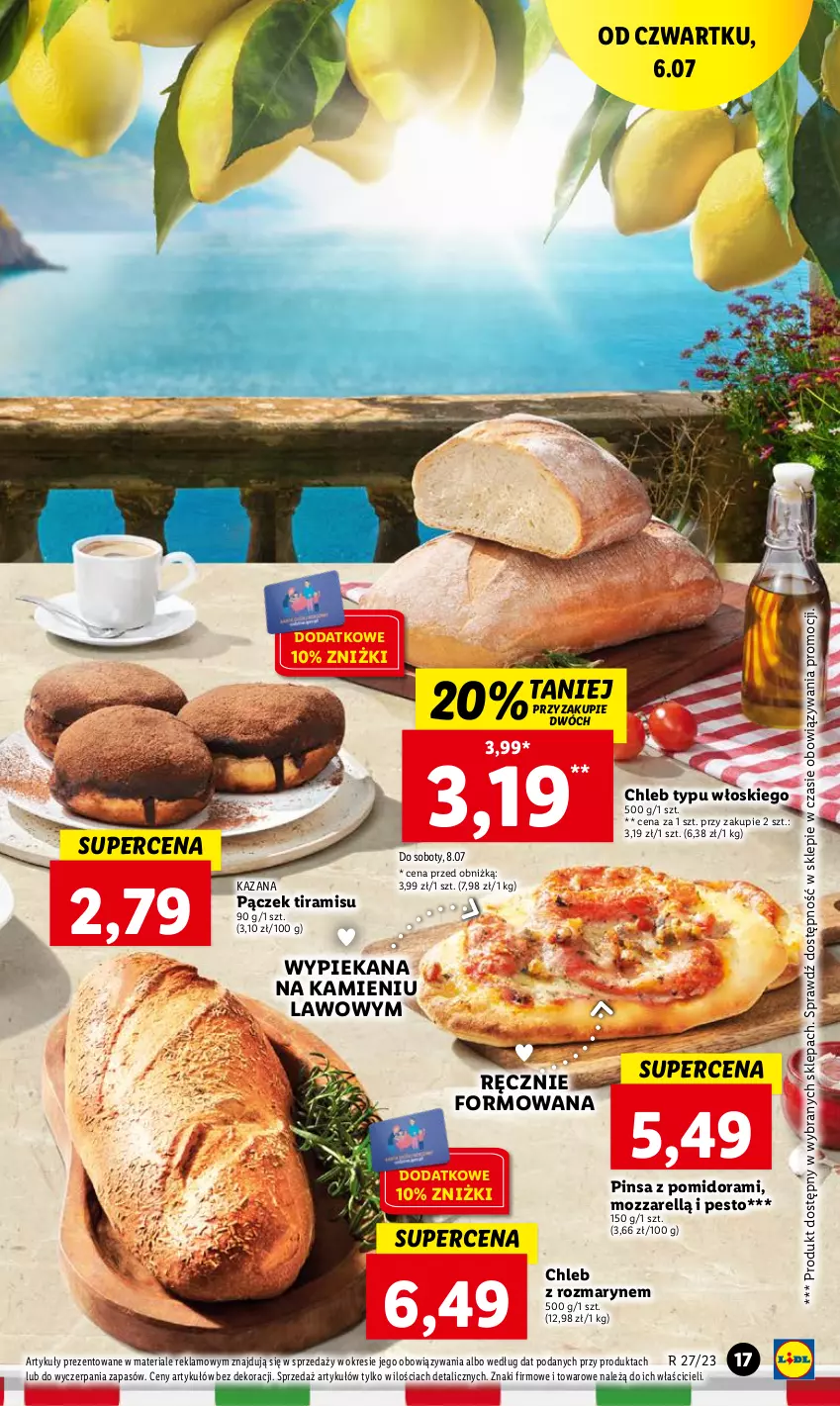 Gazetka promocyjna Lidl - GAZETKA - ważna 06.07 do 08.07.2023 - strona 31 - produkty: Chleb, Chleb typu włoskiego, Pączek, Pesto