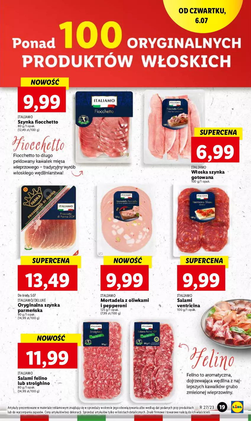 Gazetka promocyjna Lidl - GAZETKA - ważna 06.07 do 08.07.2023 - strona 33 - produkty: Gin, LG, Salami, Szynka