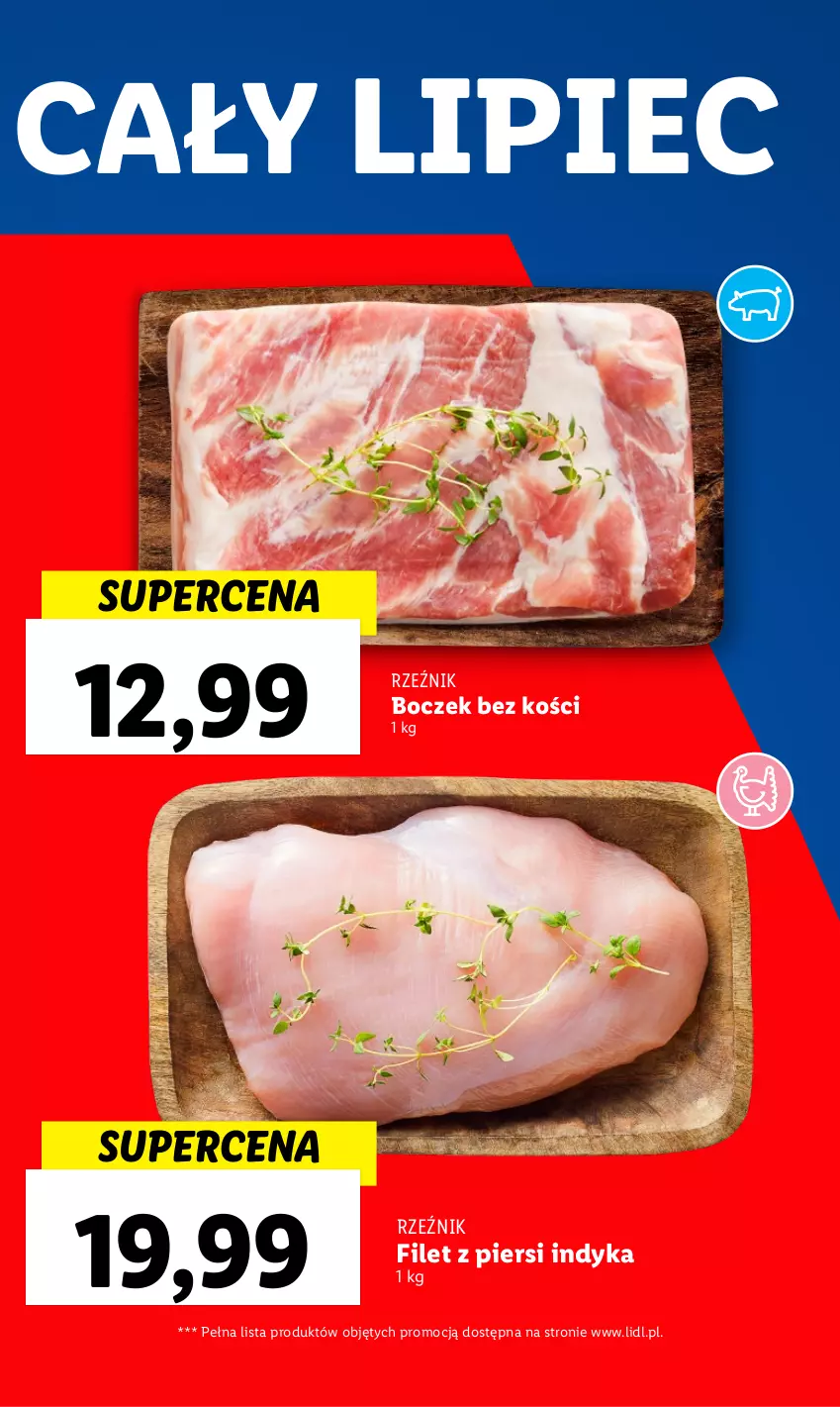 Gazetka promocyjna Lidl - GAZETKA - ważna 06.07 do 08.07.2023 - strona 5 - produkty: Boczek, Boczek bez kości, Filet z piersi indyka, Piec