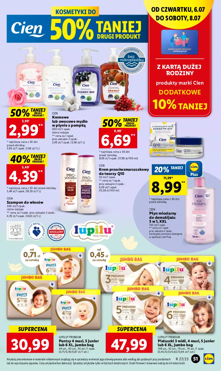 Gazetka promocyjna Lidl - GAZETKA - ważna 06.07 do 08.07.2023 - strona 65 - produkty: Chleb, Krem przeciwzmarszczkowy, Makijaż, Mars, Mydło, Mydło w płynie, O Bag, Płyn micelarny, Szampon