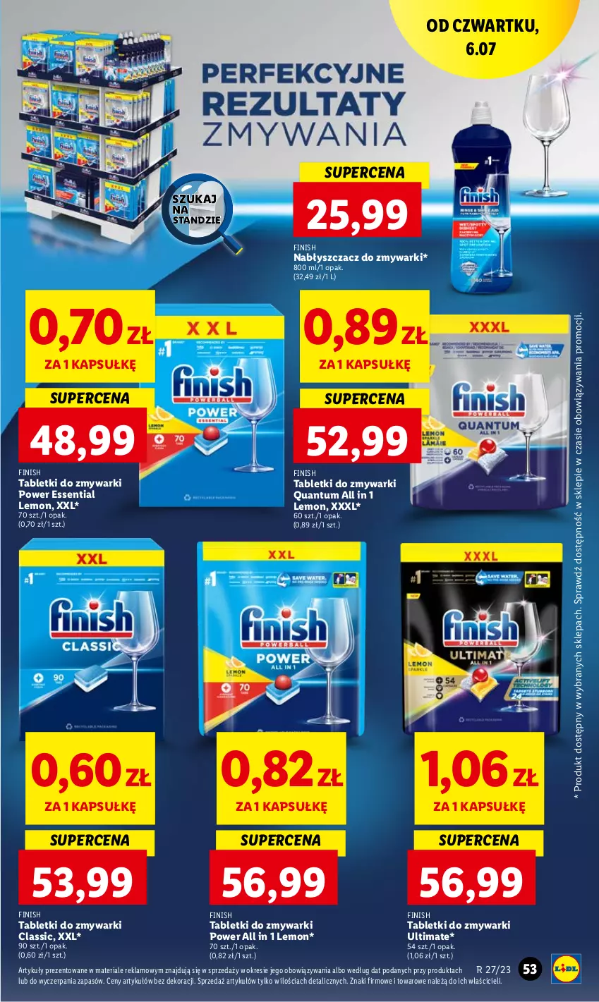 Gazetka promocyjna Lidl - GAZETKA - ważna 06.07 do 08.07.2023 - strona 67 - produkty: Finish, Tablet, Tabletki do zmywarki, Zmywarki