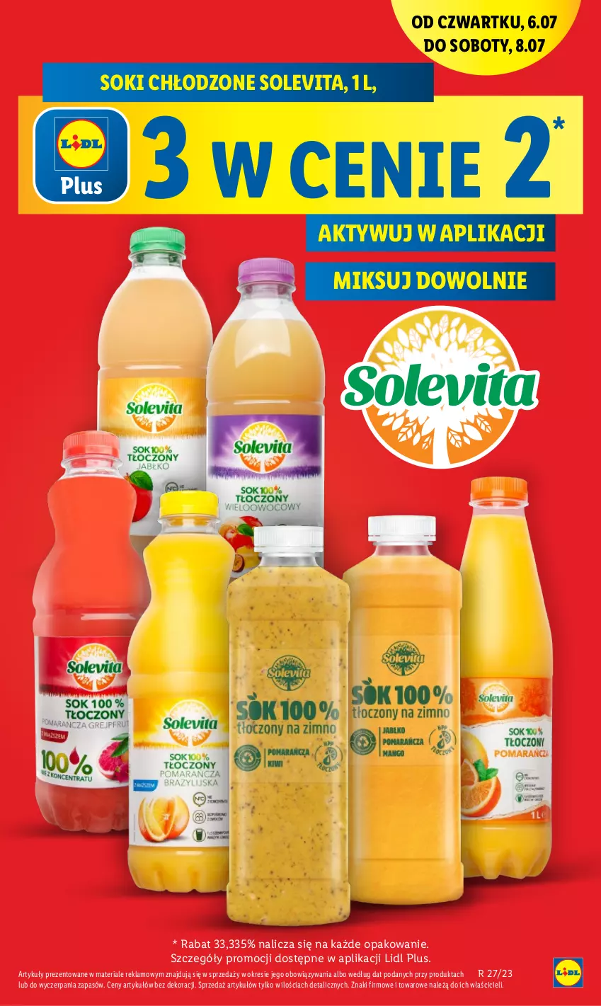 Gazetka promocyjna Lidl - GAZETKA - ważna 06.07 do 08.07.2023 - strona 9 - produkty: Sok